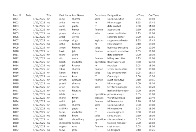 organize and format your excel or CSV data professionally